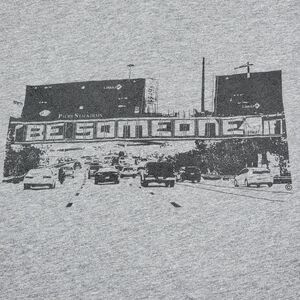 Next Level Apparel LS Grey Hoodie Tee Houston's "Be Someone" Bridge- Size Medium